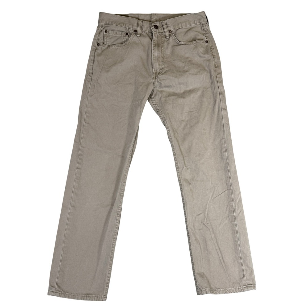 Levis 505 Regular Fit Khaki Tan Straight Leg Jeans Mens 31x28 00505-1627